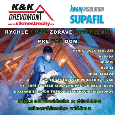 Fúkaná izolácia Knauf Insulation SUPAFIL